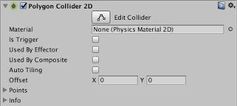Unity Manual Polygon Collider 2d
