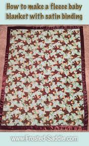 New bright future white plush satin edge baby blanket. How To Make A Fleece Baby Blanket With Satin Binding Frosted Saddle