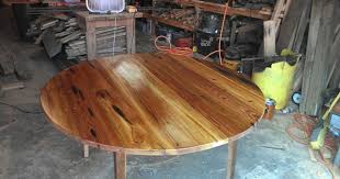 Heart Pine Round Dining Table Made From Reclaimed Wood By Landrum Tables Http Www Landrumtables Com Table Dining Table Signature Table