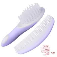 Prevents the baby from slipping. Pengxiaomei Baby Brush And Comb Soft Grip Infant Bath Brush Comb Purple Brushes Combs Baby One Acleaning Com