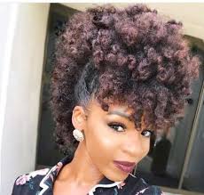There are endless options on how … Human Hair Color Black Girl Afro Textured Hair Mohawk Hairstyle On Stylevore