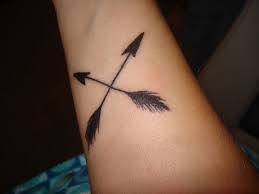 Maybe you would like to learn more about one of these? Two Arrows Crossed Signifies Friendship Left Means Protection Right Is To Ward Off Evil Or Something Crossed Arrow Tattoos Arrow Tattoos Friendship Tattoos
