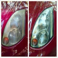 Do It Yourself Headlight Restoration Did This Myself Today With Sand Paper And A Can How To Clean Headlights Cleaning Headlights On Car Headlight Restoration