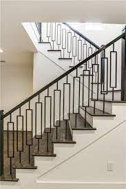 Love This Mid Century Modern Bannister Railing Modern Stair Railing Modern Stairs Stair Railing Design