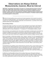 Three of the most popular methods are: Pdf Observations Are Always Ordinal Measurements However Must Be Interval
