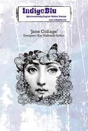 Jane A6 Red Rubber Stamp by Kay Halliwell-Sutton