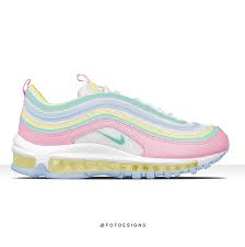 Air Max 97 Easter Nike Shoes Girls Rainbow Shoes White Nike Shoes