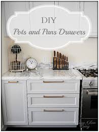 They also are stronger and can handle a kitchen cabinet options and inspiration: Kitchen Update Diy Pots And Pans Drawers Classy Glam Living