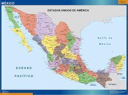 Political map of mexico and central america: Mexico Map Wall Maps Of Countries For Europe