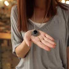 Gorgeous Necklace With Black Stone Wedding Jewellery Necklace Fashion Jewelry Necklace