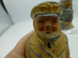 Vintage Captain Cast & Painted Salt & Pepper Shakers