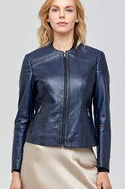 Aqua Leather Jacket For Women Blue Ultimo Fashions