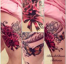 Not less popular image of. Rose Bow Butterfly Tattoo Small Heart Tattoos Tattoos Butterfly Tattoo