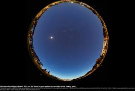 Image result for international space station through telescope