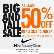Nike Factory Store S Big And Tall Sale Until February 28 2018 In 2020 Nike Factory Factory Store Big And Tall