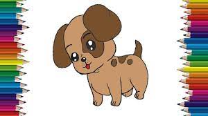 This is quite an easy drawing and i am sure kids are going to enjoy d. How To Draw A Baby Dog Step By Step Cartoon Puppy Drawing Easy