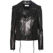 Saint Laurent Signature L17 Leather Biker Jacket 4 775 Liked On Polyvore Featuring Outerwear Jack Leather Jackets Women Leather Biker Jacket Biker Jacket