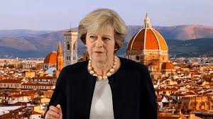 Image result for theresa may in florence