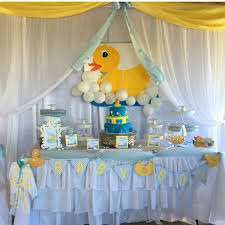 Yellow and white with a touch of orange on their sweet, little beaks. Rubber Ducky Shower Boy Birthday Decorations Baby Shower Birthday Decorations