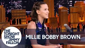 At the age of twelve, she gained notability for her role as jane eleven ives in the first season of netflix science. Millie Bobby Brown Is Freaked Out By Grown Men Dressing Up As Eleven Youtube