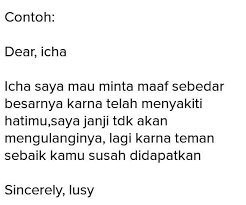 Mereka bisa mengerti apa yang anda inginkan dan akan membantu anda dengan. Tolong Buatkan Balasan Surat Permintaan Maaf Di Atas Brainly Co Id