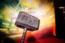 i'm pretty sure that i have seen it in the movies too but couldn't find it right now. image taken from this website This Youtube Star Forged A 110 Pound Replica Of Thor S Hammer
