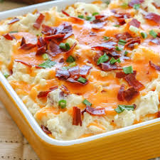 (8 oz.) shredded cheddar cheese, divided 2 c. Baked Potato Casserole Carnation