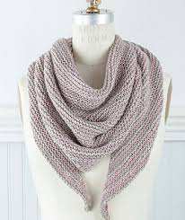 Knitting patterns for triangle shaped shawls. Ravelry Easy Striped Triangle Scarf In Rowan Soft Yak Dk Pattern By Churchmouse Yarns And Teas