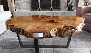 Ideas for make wood slab coffee table decors, variety of exotic hardwood slabs the weekend get you can be good and the home improvement ideas posted on wheels tutorial bhg modern or cabin this rustic living room. Reclaimed Wood Furniture And Live Edge Tables Made From Fallen Trees Concave Cross Table Wood Slice Coffee Table Wood Table Design Round Wood Coffee Table
