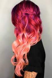 Fun Hairstyles For Long Pink Hair Lovehairstyles Com Hair Styles Red Ombre Hair Dyed Hair