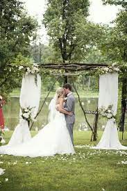 Yes Yes Yes Wedding By Pond Lake Or Water Outside Wedding Decorations Outside Wedding Outdoor Wedding