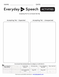 Check Out The Worksheet I Just Made Using Everyday Speech S Worksheet Creator Accepting No For An Answe Social Skills Circulatory System Social Skills Games