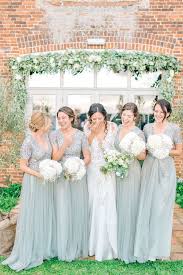 Godwick Hall Wedding With Bride In Anna Georgina Pastel Bridesmaid Dresses Pastel Bridesmaids Sequin Bridesmaid Dresses