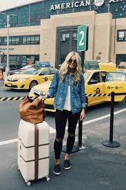 Travel Outfit Airport Outfit Denim Jacket Outfit Comfy Airport Outfit Airport Outfit Denim Jacket Outfit