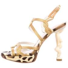 Preowned Iconic Christian Dior Fertility Goddess Heels 1 595 Liked On Polyvore Featuring S Christian Dior Shoes Animal Print High Heels Animal Print Shoes