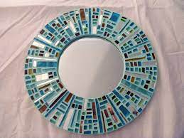 Cornice Con Specchio A Mosaico In Vetro Cattedrale Misura 30 Cm Espejos Para Banos Espejos Mosaicos