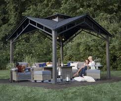 Broyhill Patio 5 Piece Cushioned Sectional All Weather Wicker Set Big Lots In 2020 Backyard Pavilion Broyhill Outdoor Pavilion