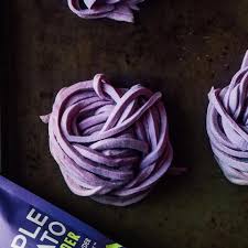 Royal Purple Sweet Potato Pasta El Dente Recipe Sweet Potato Pasta Purple Sweet Potatoes Sweet Potato