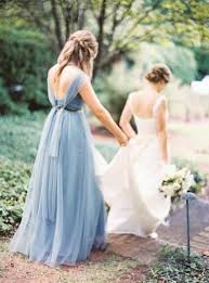 Romantic Dusty Blue March Wedding Color Ideas Blue Bridesmaids Bridesmaid Blue Bridesmaid Dresses