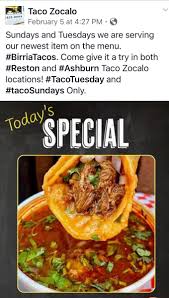 Mexican flour tacos $1.69 ea; Taco Zocalo Chefonwheels11 Twitter