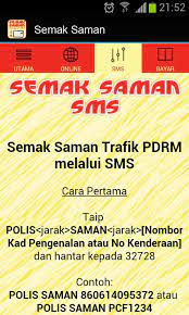 Ada yang menggunakan jalan raya yang disediakan membahayakan keselamatan orang lain. Semak Saman For Android Apk Download