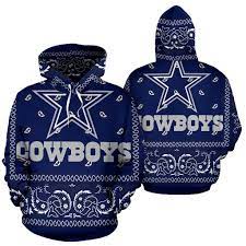 Bandana Fever Navy Bandana Dallas Cowboys Print Pullover Hoodie La Bandanafashion Urbanwear Fashi Dallas Cowboys Outfits Dallas Cowboys Shoes Cowboy Shoes