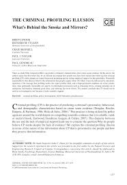 Fbi virus is a type of malware that demands payment for the release of the device which can reach 500usd. Pdf The Criminal Profiling Illusionwhat S Behind The Smoke And Mirrors