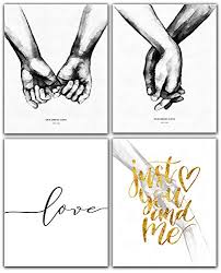 Experiment with deviantart's own digital drawing tools. Pinky Promise Holding Hands Minimalist Abstract Line Drawing Art Black And White Wall Art For Bedroom And Home Decor Modern Boho Art Print Poster 8x10 Unframed Set Of 4 Prints Amazon In Home