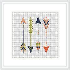 Learn how to cross stitch while following a counted cross stitch pattern. Arrows Cross Stitch Pattern Easy Cross Stitch Aztec Style Etsy Modern Kanavice Dikis Ornegi Olculu Kanaviceler