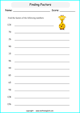 All those new algebra terms your child is learning can be tricky to remember. Free Printable Factor Multiples Factorization Prime Numbers Greatest Common Factor And Least Common Multiple Worksheets