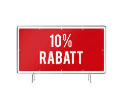 10 Prozent Rabatt Banner Rot Online Bestellen