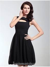 Australia Formal Dresses Cocktail Dress Party Dress Holiday Dress Black Plus Sizes Dresses Petite A Line Princess Bateau Short Knee Length Chiffon