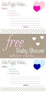 Late Night Wishes Baby Shower Advice Cards Boy And Girl New Mom And Second Time Mom Free Downlo Baby Shower Advice Cards Baby Shower Advice Baby Shower Cards