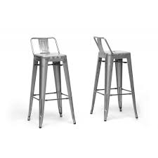 Yongchuang metal bar stools with back indoor outdoor kitchen stools counter height barstools set of 4 (24 seat height, low back gunmetal) 4.6 out of 5 stars. Gun Metal Stools Off 71